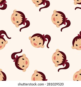 people character , cartoon seamless pattern background