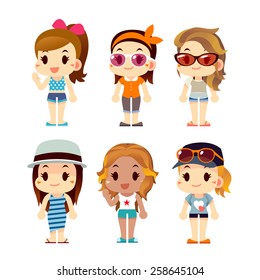 People Character - Girls summer set