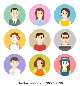 people character icon vector