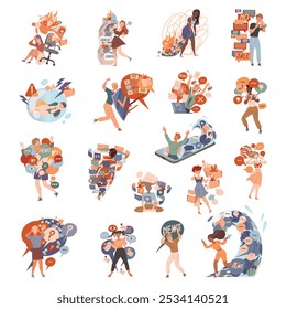 People Character in Information Flow Have Stress Vector Set