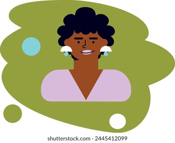 People character portrait. Flat cartoon avatar of women. Avatar abstract illustration