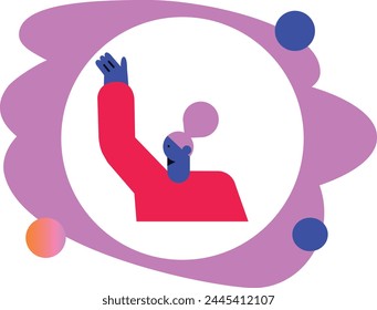 People character portrait. Flat cartoon avatar of women. Avatar abstract illustration