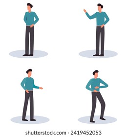 people character pose,vector design set