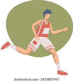 People Character Running in Sportswear and Trainers Engaged in Sport Training and Workout