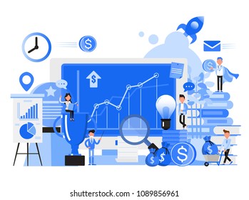 People character vector design. Financial investments concept . For background, banner, website and landing page.