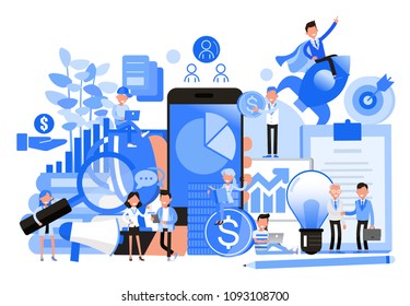 People character vector design. Startup concept. For infographic, background, banner, website and landing page. 