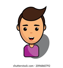 vector de personajes de la gente, apuesto hermano mayor con pelo fresco