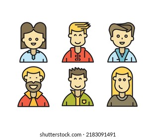 people characters and avatars illustration