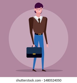 people characters business flat design