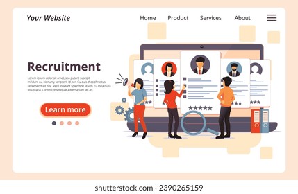 People Characters Choosing Best Candidate for Job. Hr Managers Searching New Employee. Recruitment Process. Human Resource Management and Hiring Concept. Flat Isometric Vector Illustration.