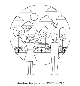 people characters landscape