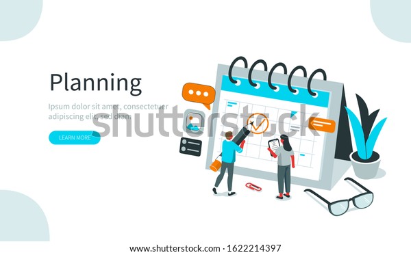 people-characters-planning-schedule-with-calendar-man-and-woman