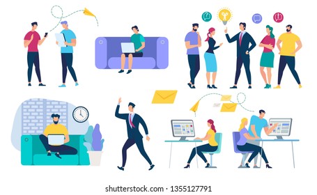 People Characters Set. Social Network and Teamwork Concept. Communication Systems and Digital Technologies. Networking and Human Communication. Men and Women Talking. Cartoon Flat Vector Illustration. People Characters Set. Social Network and Teamwork Concept. Communication Systems and Digital Technologies. Networking and Human Communication. Men and Women Talking. Cartoon Flat Vector Illustration.