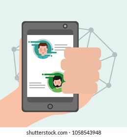 people characters smartphone