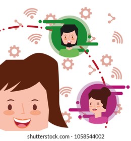 people characters smartphone