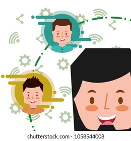 people characters smartphone