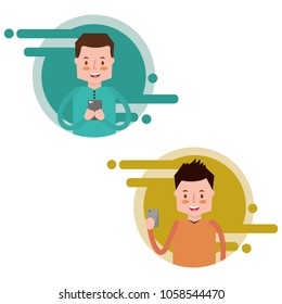 people characters smartphone