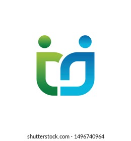 people charity logo icon vector