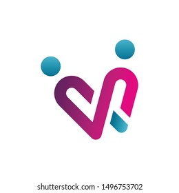 people charity logo icon vector