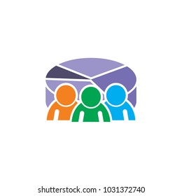 People Chart Logo Icon Design