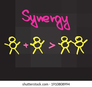 People Chart Of Synergy Effect In Business