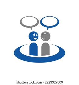 icono del logotipo de chat de personas
