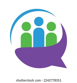people chat 2 logo icon template