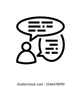 people chat bubble speech for social communication icon, vector and illustration