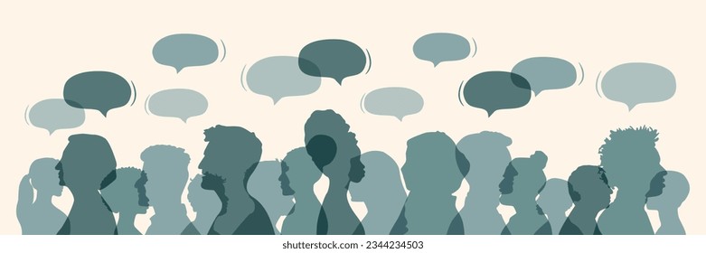 People with chat bubbles. Modern design.