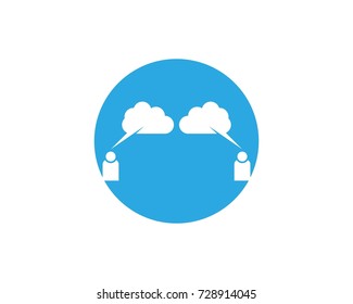 People chat cloud icon logo design  template