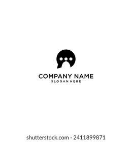 people chat design logo vector icon