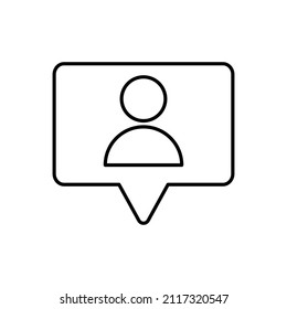 People chat icon vector avatar sign. User or follower icon