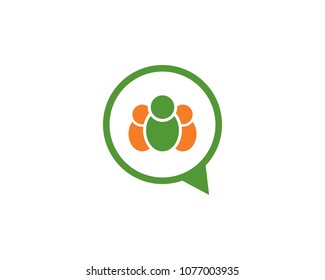 People Chat Icon Vector Logo Template Illustration Design