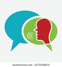 people chat icon vector logo template illustration design