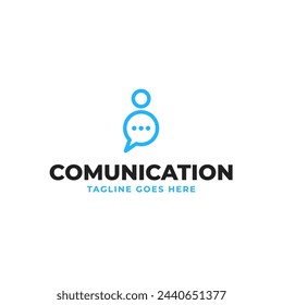 People And Chat Logo Design Concept Vector Illustration