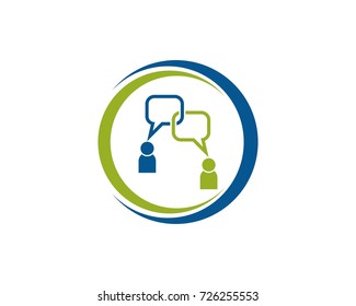 People chat logo design template