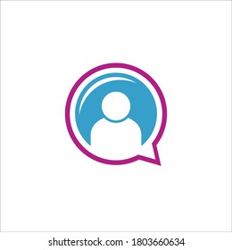 people chat logo design vector sign