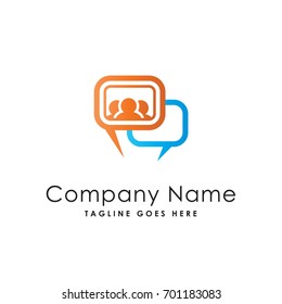 people chat logo template