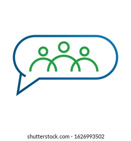 People chat logo template vector icon design