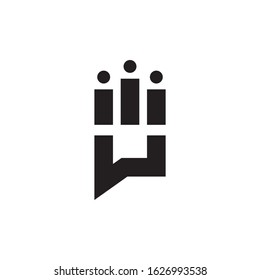 People chat logo template vector icon design