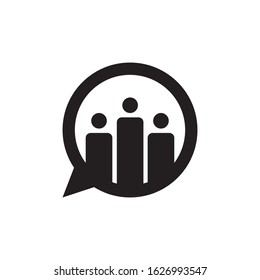 People chat logo template vector icon design