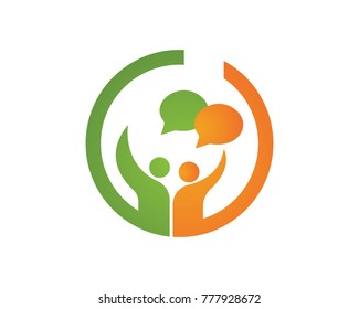 People Chat logos design symbol