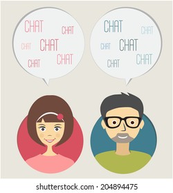 people chatting