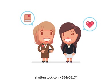 people chatting vector illustration