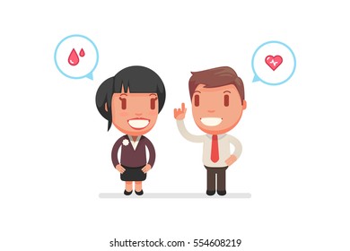people chatting vector illustration
