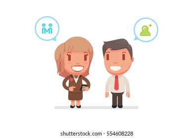people chatting vector illustration