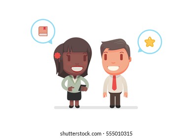 people chatting vector illustration