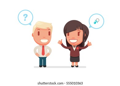 people chatting vector illustration