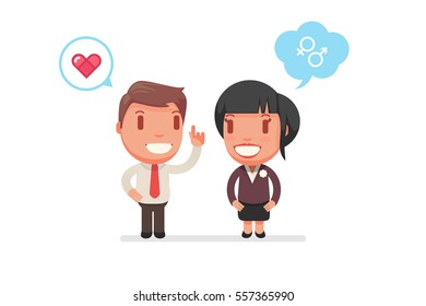people chatting vector illustration
