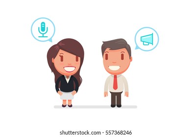 people chatting vector illustration